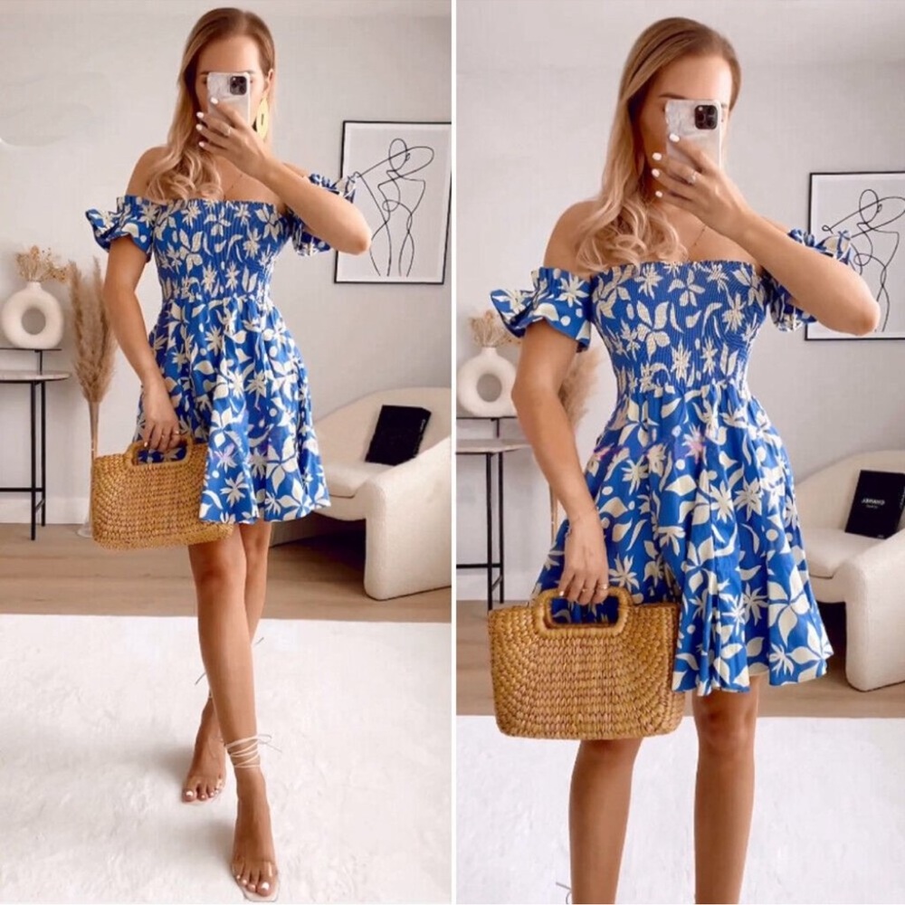 ZARA PRINTED SHORT DRESS - Picture 3 of 10